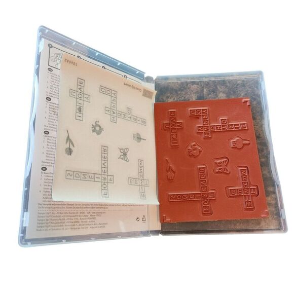 Stampin' Up! CROSS MY HEART Stamp Set of 8 126582 Crossword Sentiments Words - Picture 4 of 5